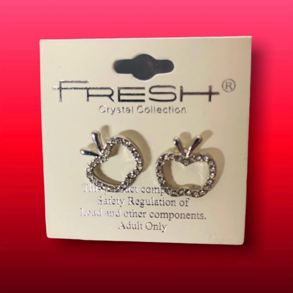 Fresh Crystal Apple Earrings